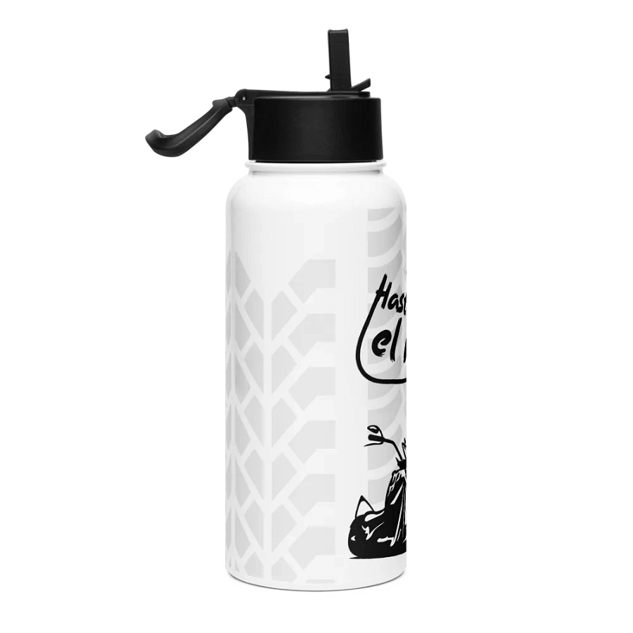 Botella de agua de acero inoxidable con tapa de pajita product image (4)