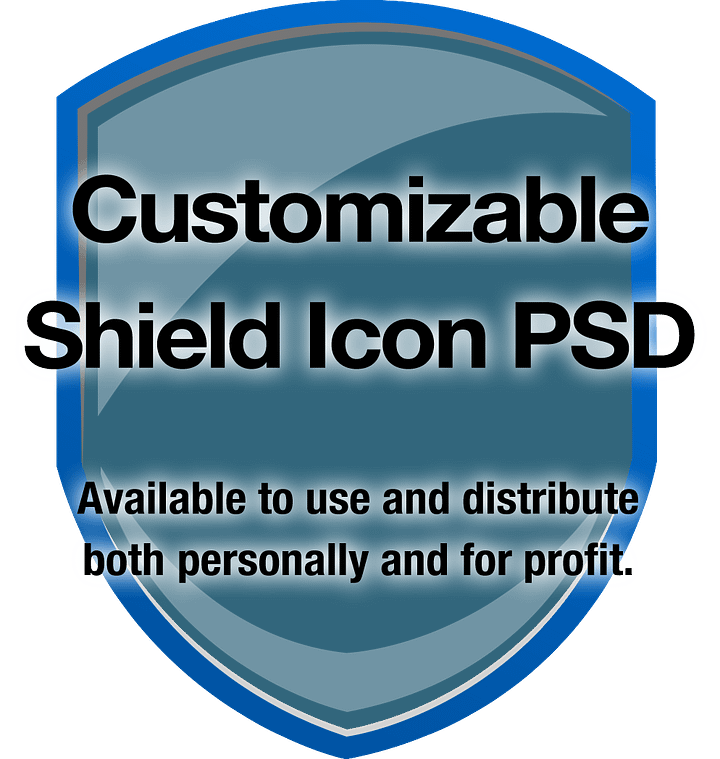 Customizable Shield Icon PSD Stock Design product image (1)
