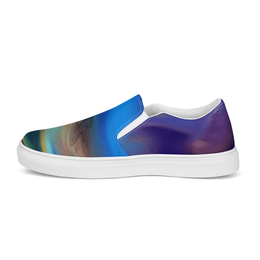 Vibrant Swirl Men's Canvas Slip-On Shoes product image (8)