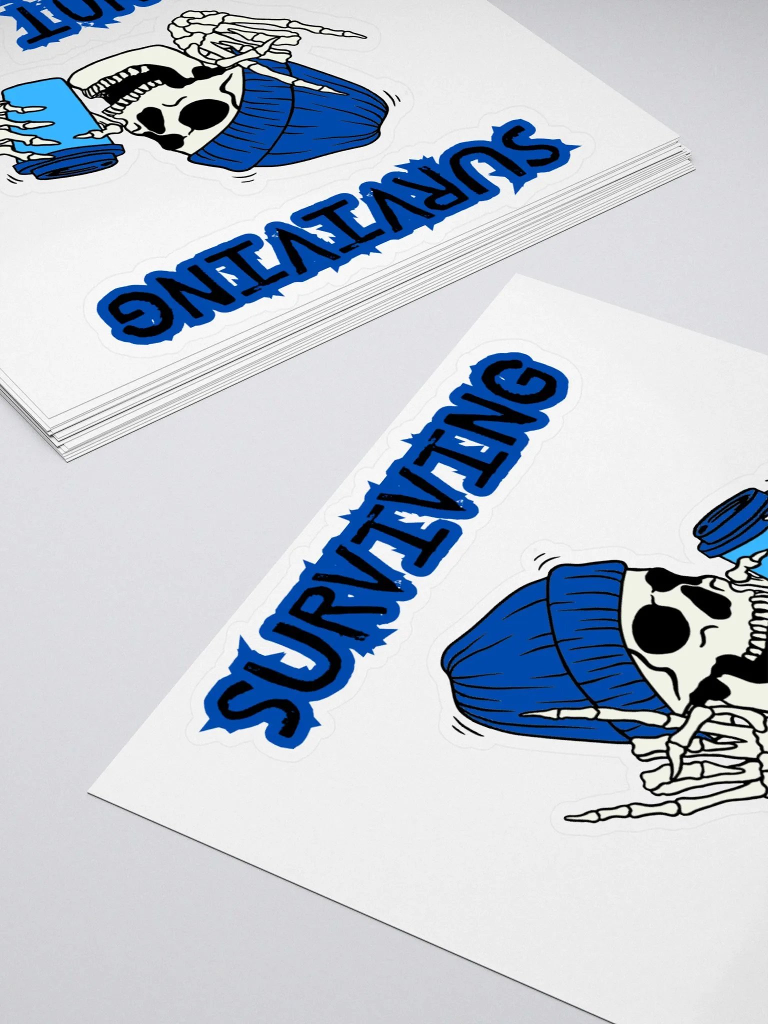 Surviving (Blue) Sticker product image (4)