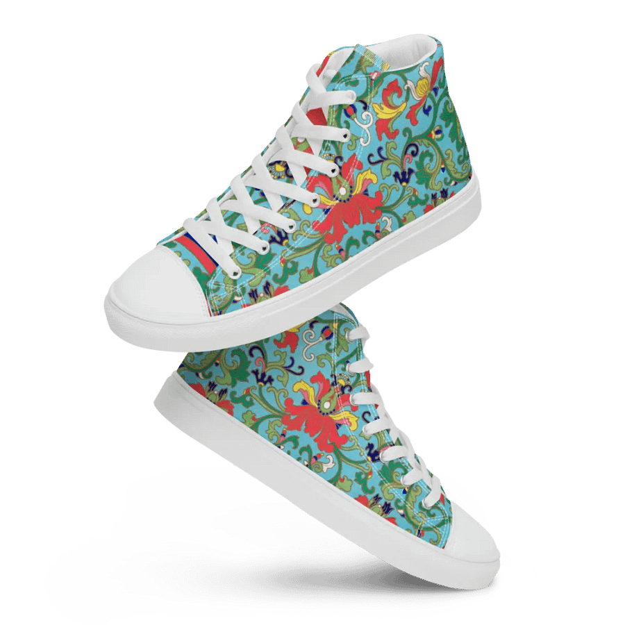 Ornate Vines Women's High Top Canvas Shoes product image (9)