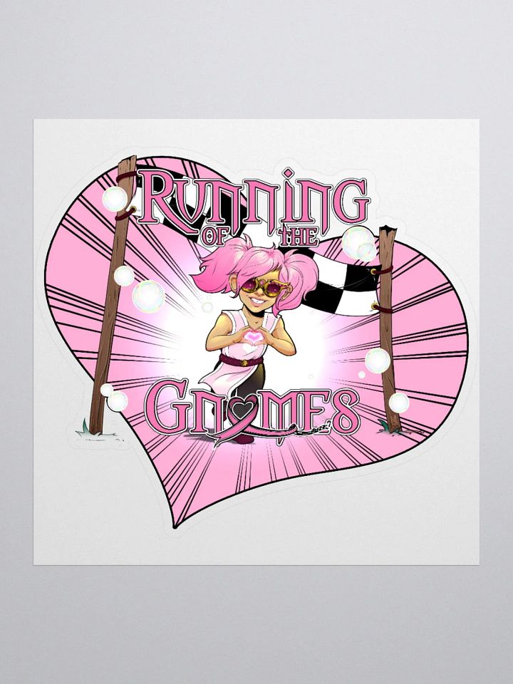 Running of the Gnomes Heart Racer- by Mischi -Cut Sticker product image (2)