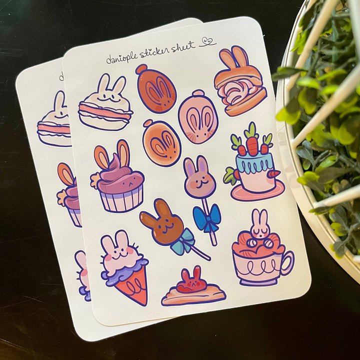 [PRE-ORDER] Bunny Cafe Sticker Sheet product image (1)