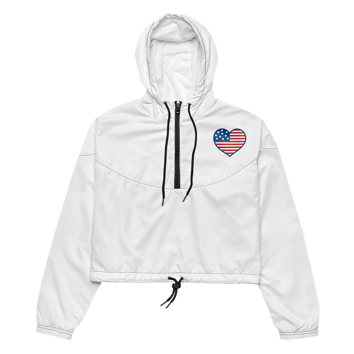 Patriotic Heart All-Over Print Women's Windbreaker product image (2)