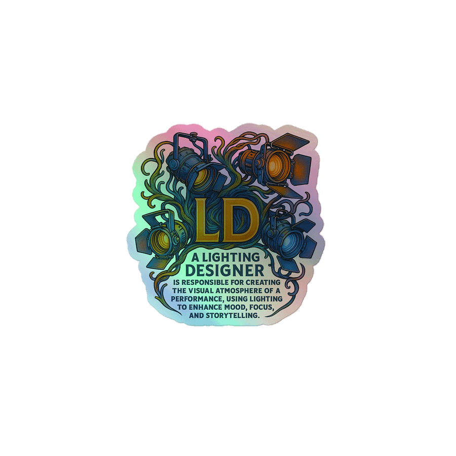Theatrically Jerry: "LD (Light Designer) Organic Series" Holographic Stickers product image (1)