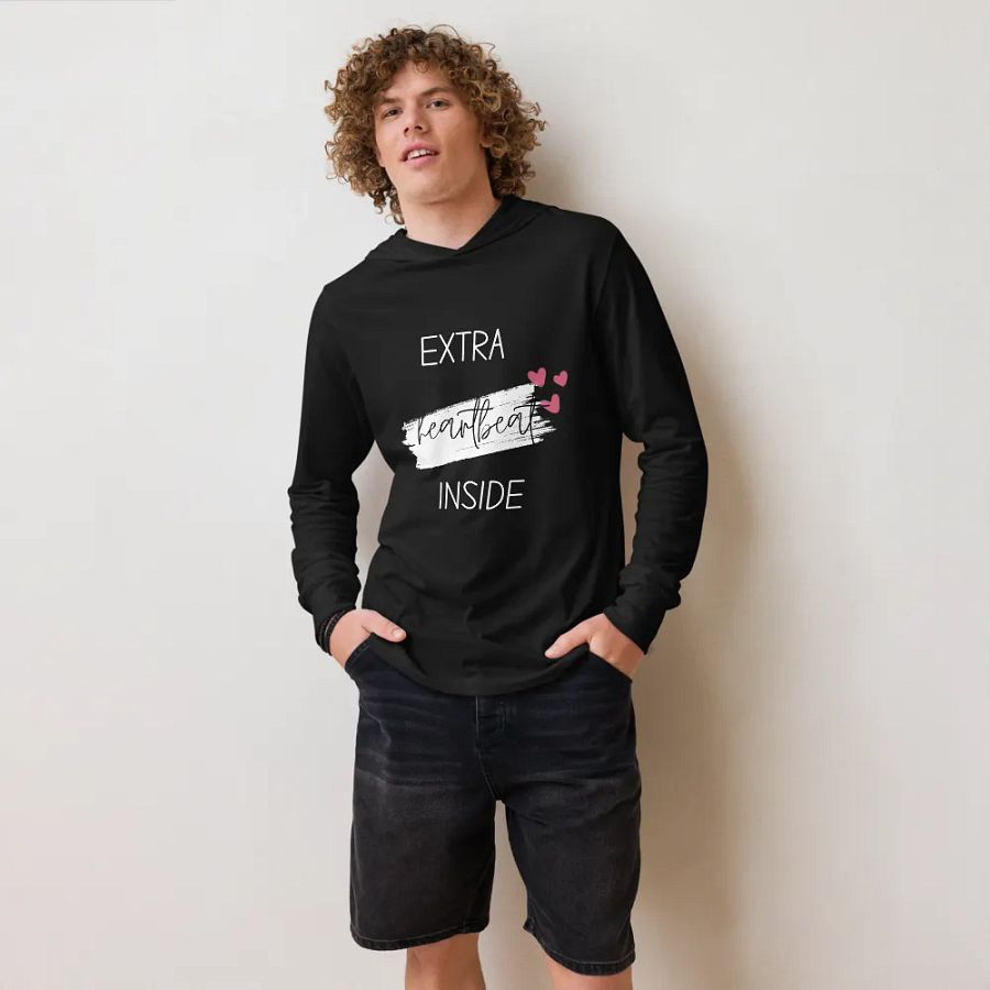 Extra Heartbeat Unisex Hooded Tee product image (8)