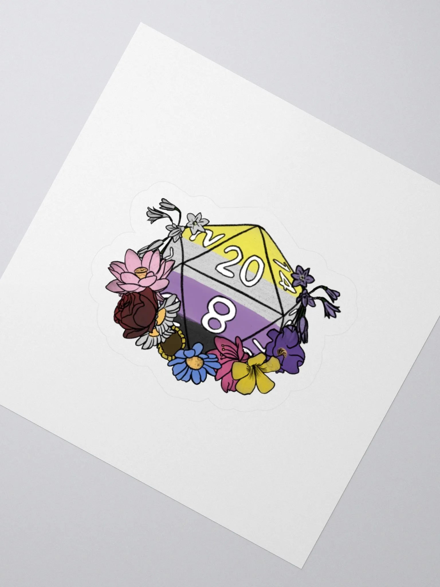 DnD Inspired Pride - Sticker - Non-Binary product image (2)