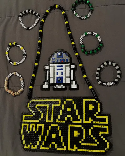 MAY THE 4TH BE WITH YOU 
#starwars #maythe4thbewithyou #kandi #perlerbeads