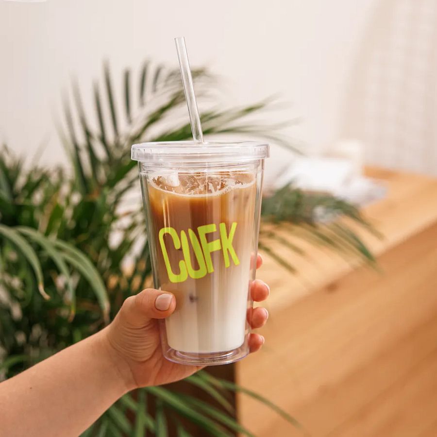 CUFK Pizza Double Wall Clear Plastic Tumbler (16oz.) product image (11)