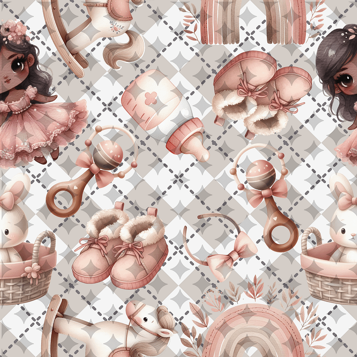Boho Baby Seamless Pattern product image (1)