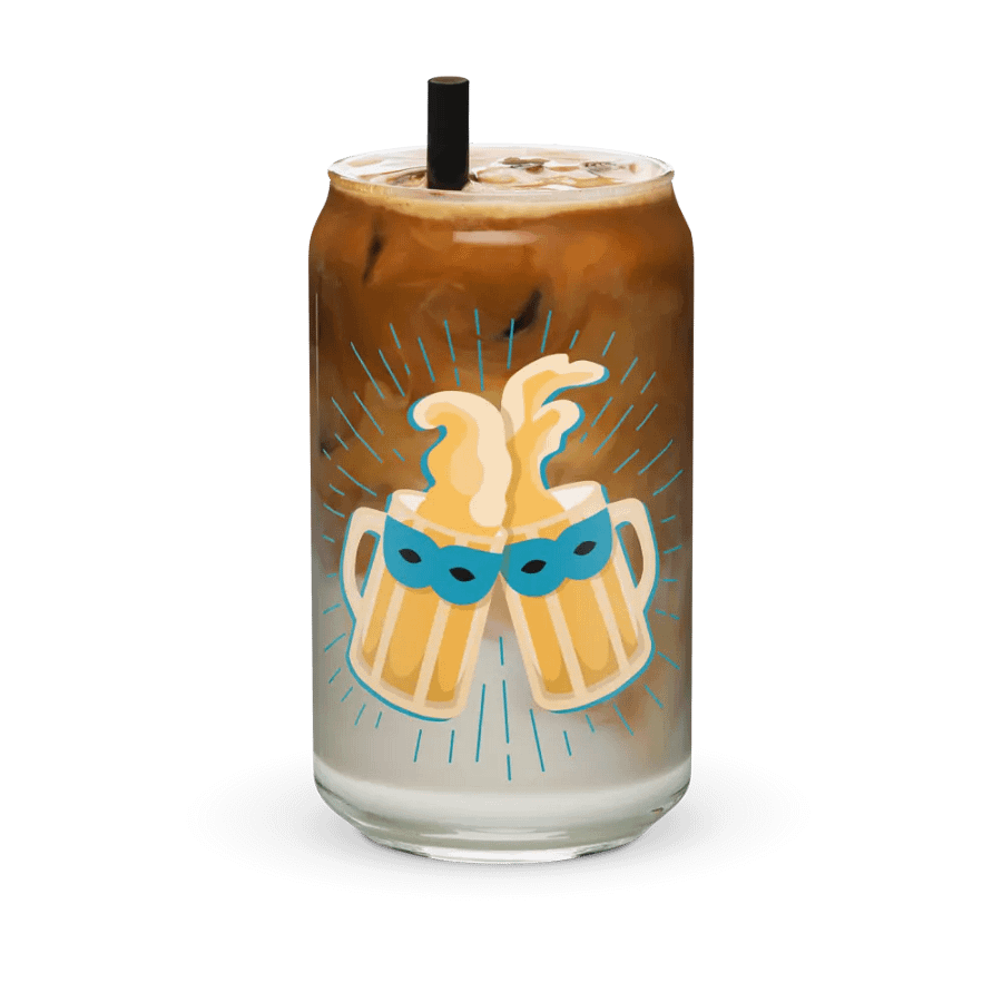 Masked Cheers Can-Shaped Glass product image (6)