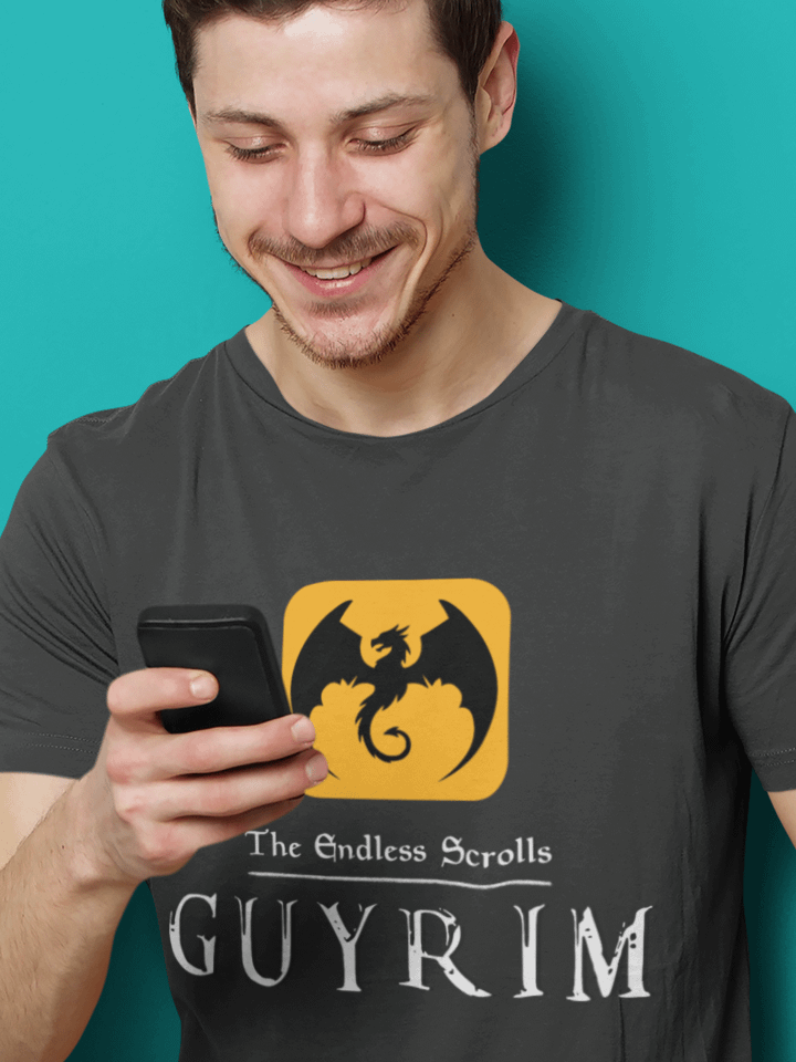 Guyrim: The Endless Scrolls Skyrim + Grindr Parody Tee (Unisex) product image (1)