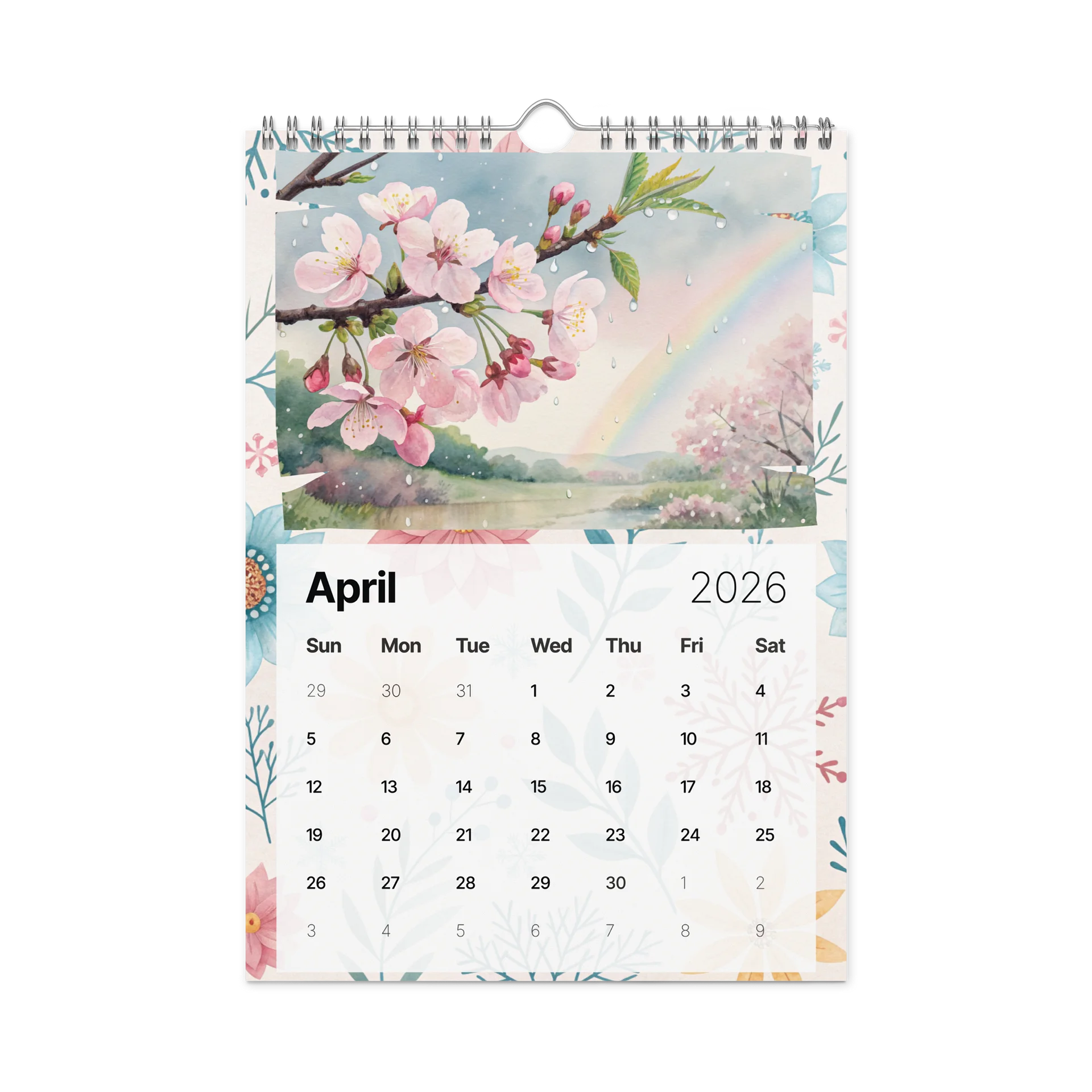 The Art of the Seasons – Watercolor Wall Calendar 2026 product image (1)