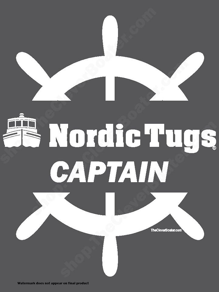 Nordic Tug Captain - T-Shirt - Dark Shirt w/White Logo product image (2)