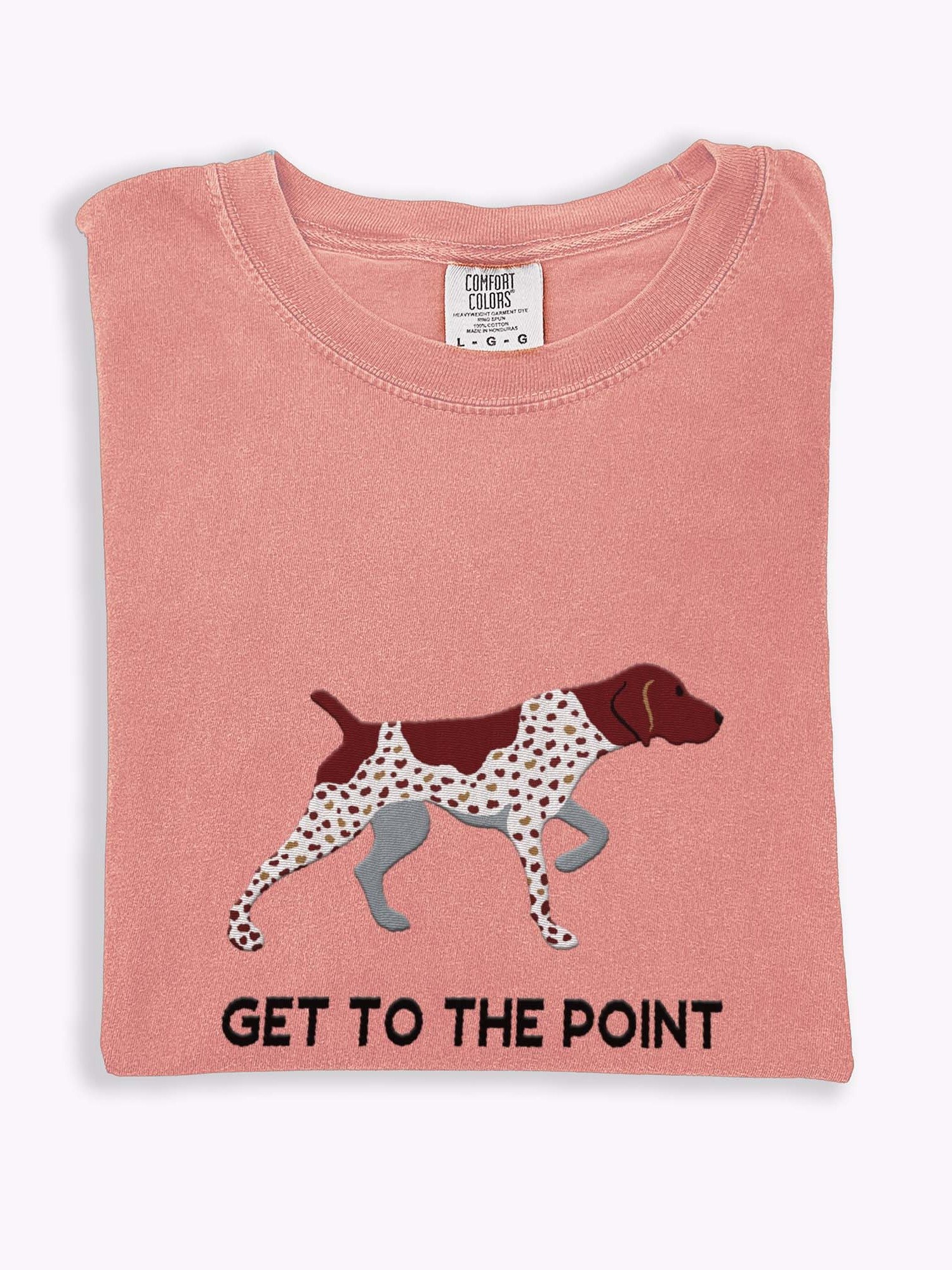 Get to the Point T-Shirt(Embroidered) of a German Shorthaired Pointer product image (1)