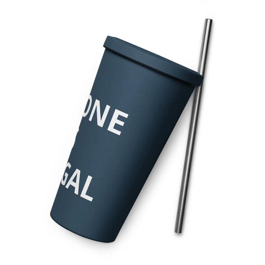 Pris-No One Is Illegal -INSULATED TUMBLER WITH A STRAW product image (8)