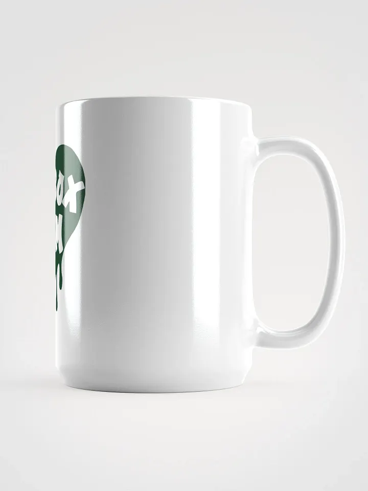 HOT BOX FAM TRANSPARENT DARK GREEN LOGO COFFEE MUG product image (1)