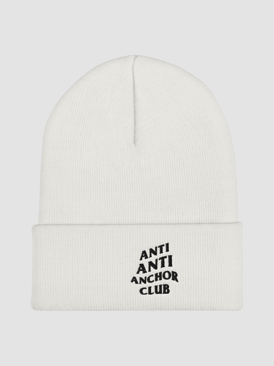 [white] Anti Anti Anchor Club Embroidered Cuffed Beanie product image (2)