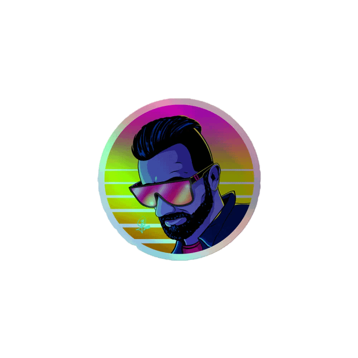 Joseph Burke Arts Retro Shades Holofoil Sticker product image (1)
