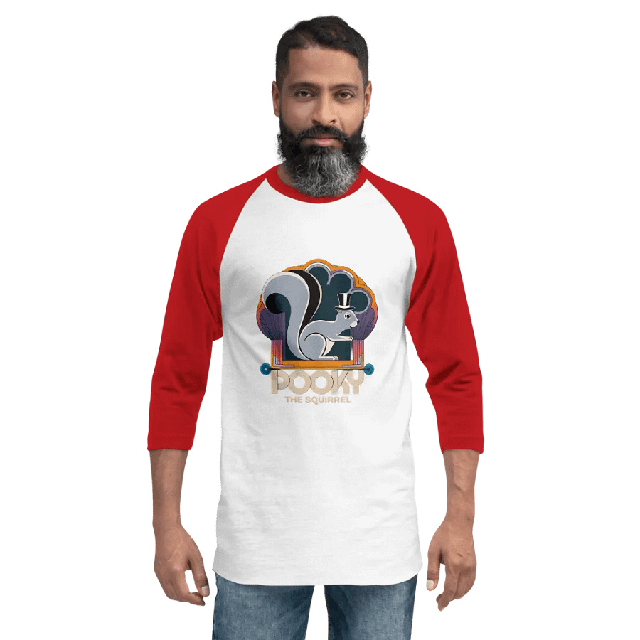 Pooky the Squirrel Stylized Raglan Tee product image (2)