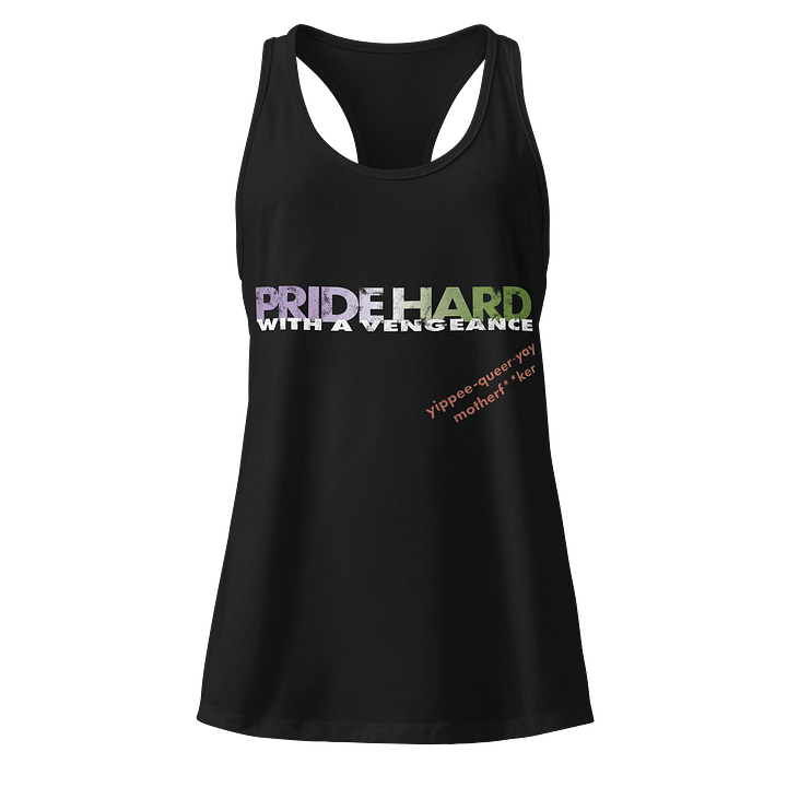 Genderqueer "Pride Hard" Racerback Tank product image (1)