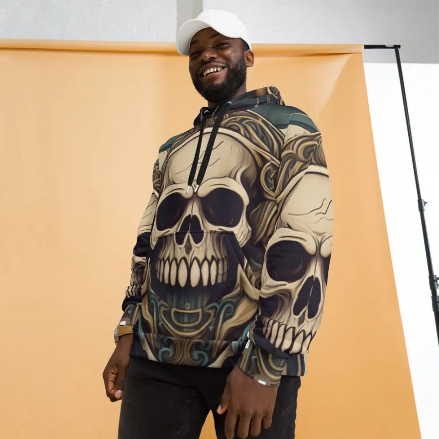 Gothic Melting Skulls Unisex Hoodie product image (7)