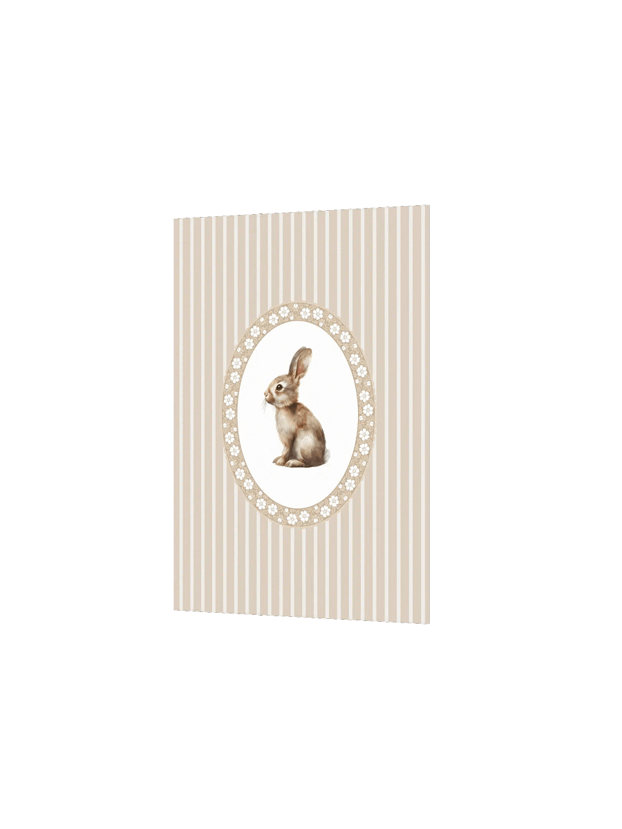 Classic Boho Bunny Floral Nursery Print product image (3)