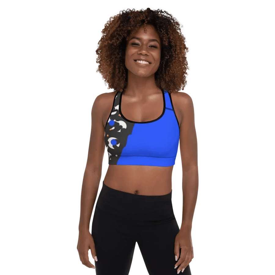 Drusella Watson's - Crescents - In Blue - Padded Sports Bra product image (1)