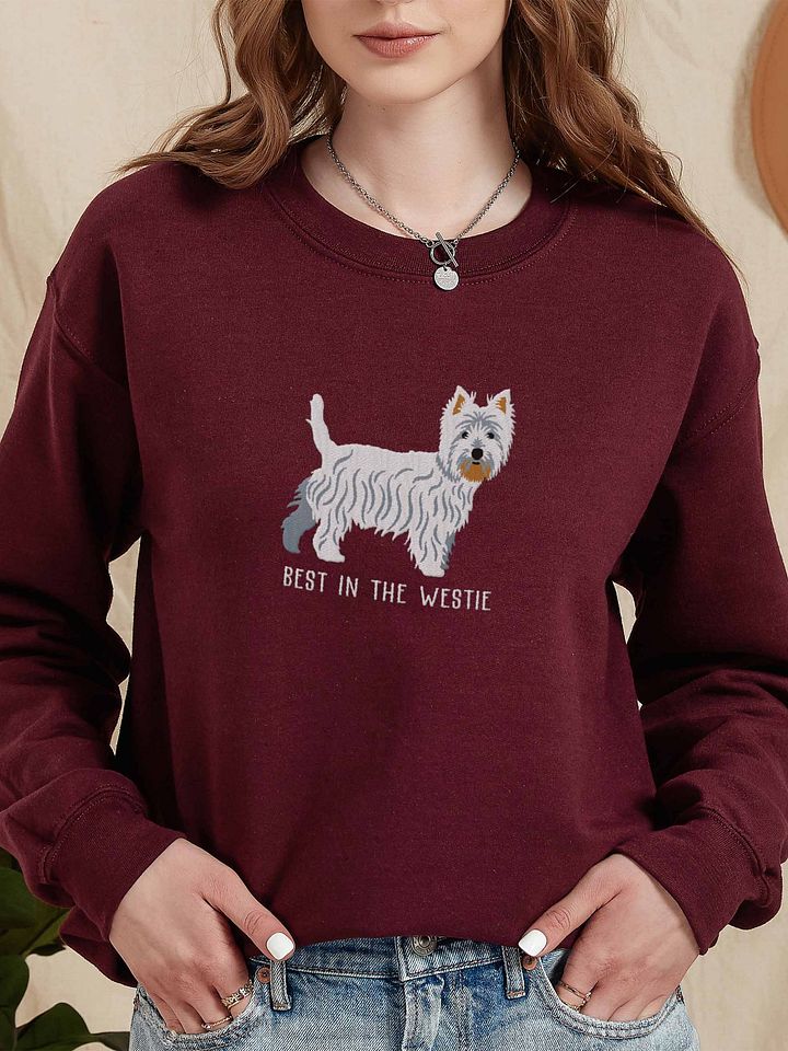 Best in the Westie Sweatshirt (Embroidered) of a West Highland White Terrier product image (2)