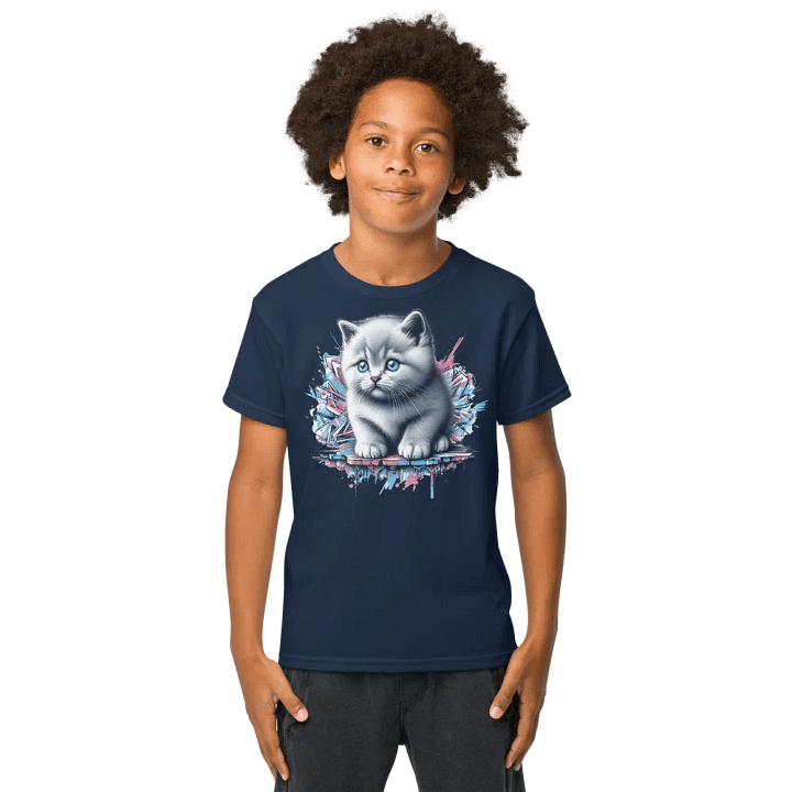 Urban British Kitten Graffiti Youth Tee product image (1)