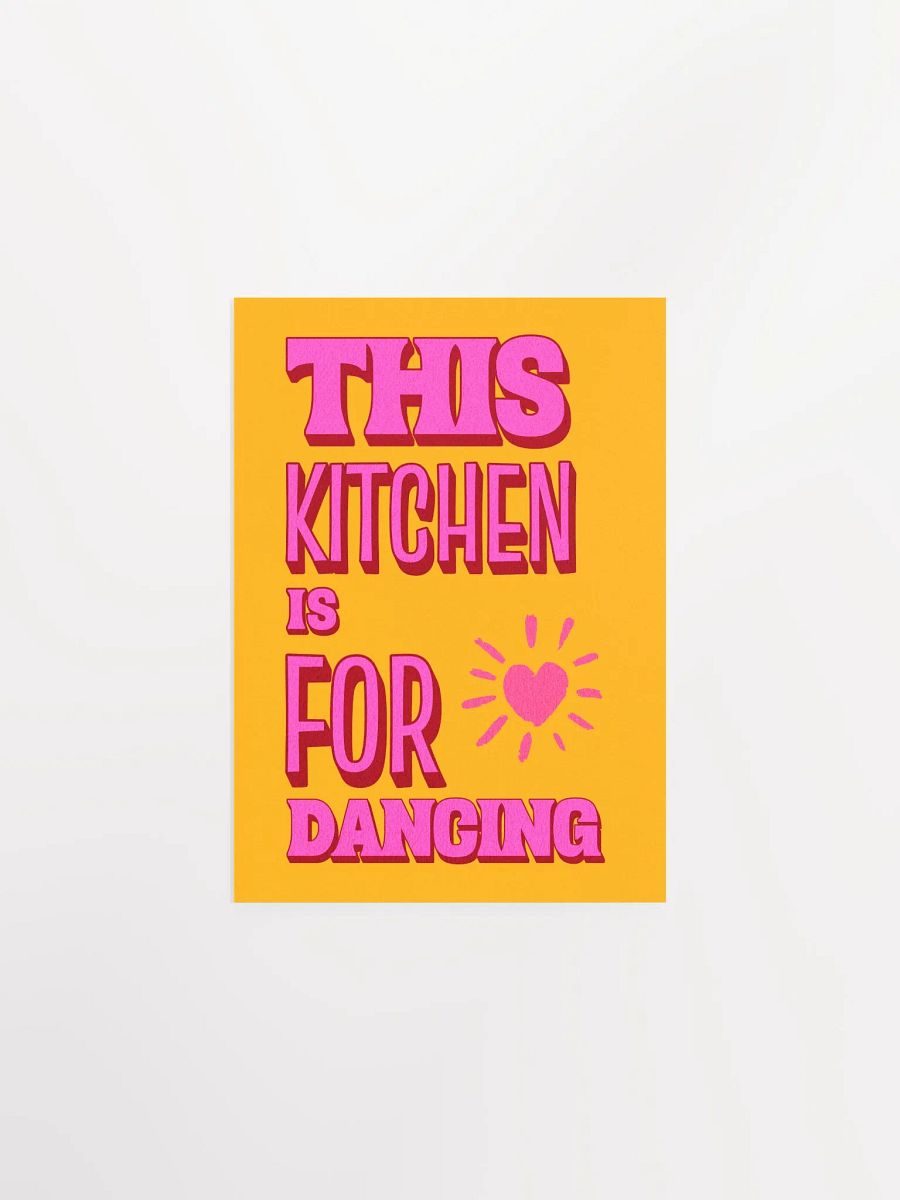 THIS KITCHEN IS FOR DANCING Retro Typography Art Print product image (10)