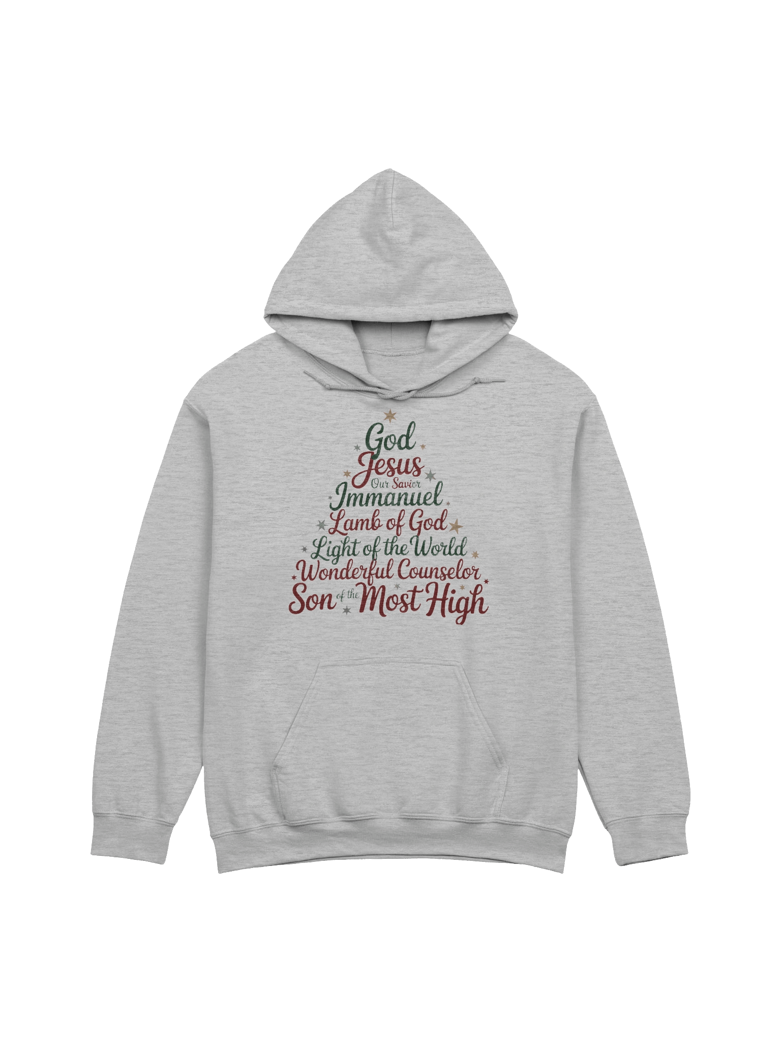 Christian Christmas Hoodie Names Of Jesus Christmas Tree product image (3)