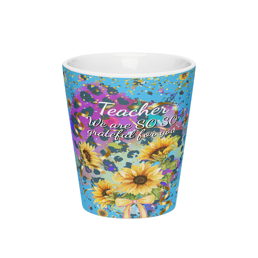 Grateful for Teacher Sunflower Latte Mug gift for awesome Teachers product image (3)