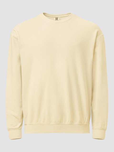 Photo showing Comfort Colors Unisex Garment-Dyed Fleece Crewneck Sweatshir