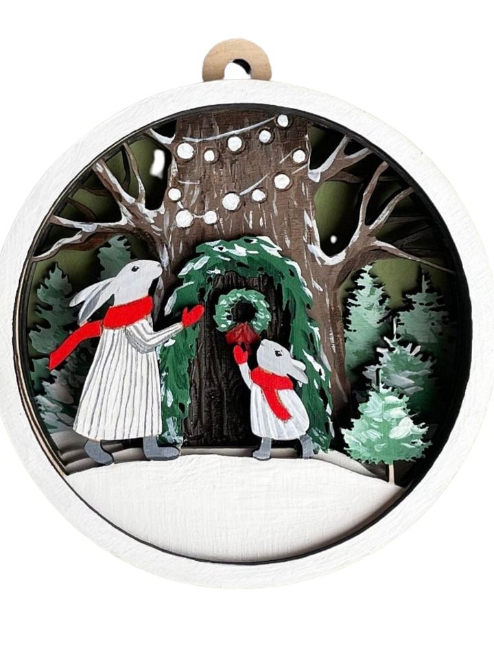 CraftTherapy Kit: Rabbits Christmas Ornament product image (1)