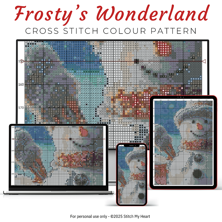Frosty's Wonderland Cross Stitch Pattern product image (3)