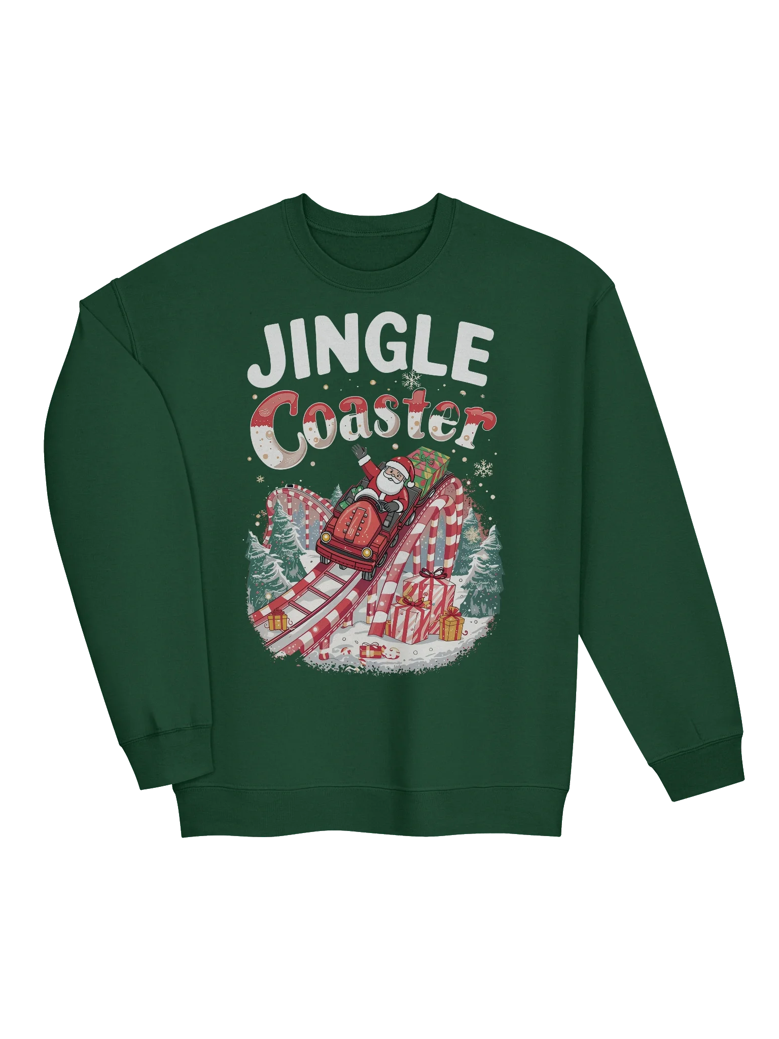 Jingle Coaster Sweatshirt – Funny Santa Christmas Roller Coaster Ride Pullover product image (2)