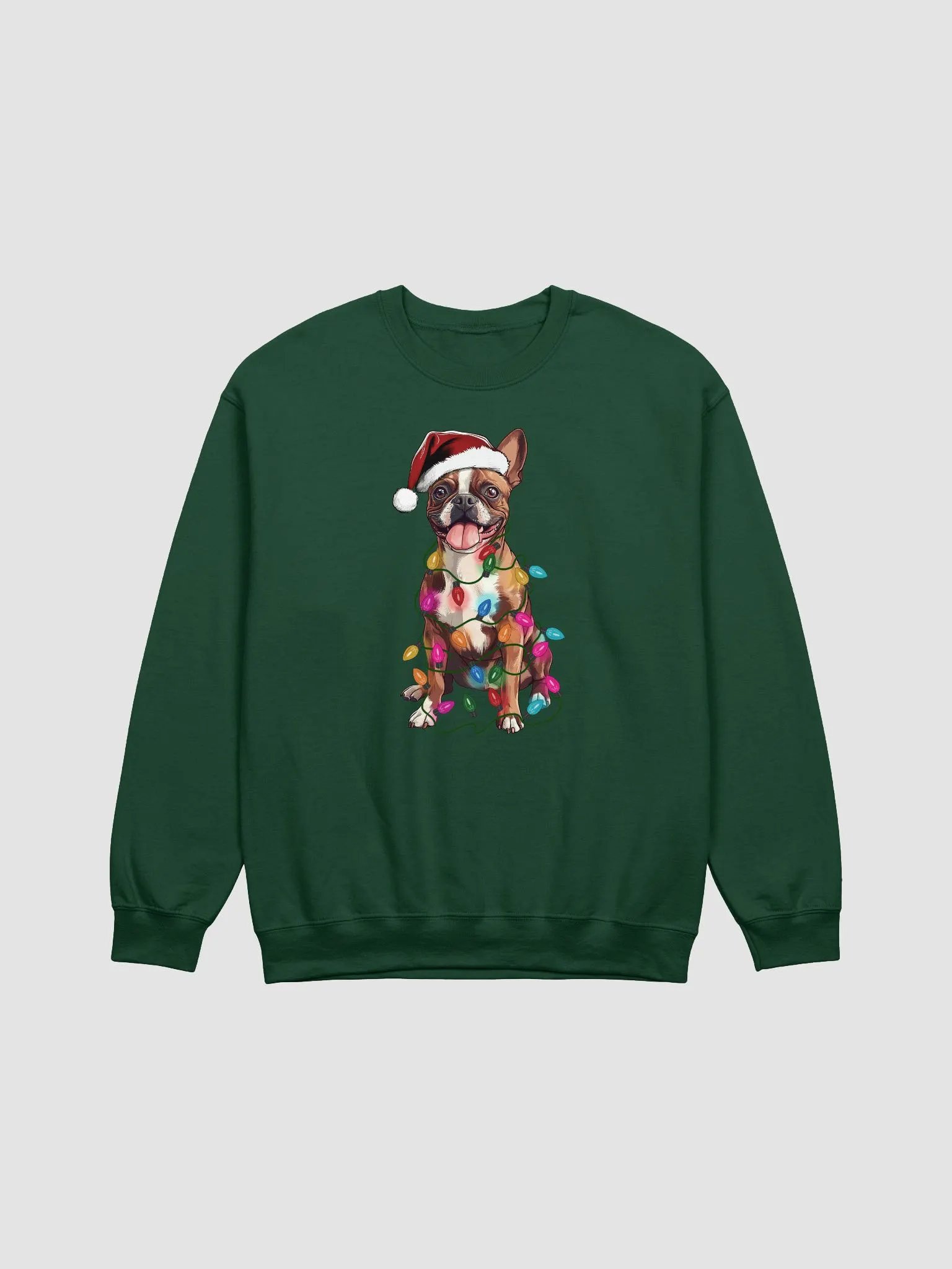 Funny Boston Terrier(Brown) Christmas Sweatshirt product image (8)