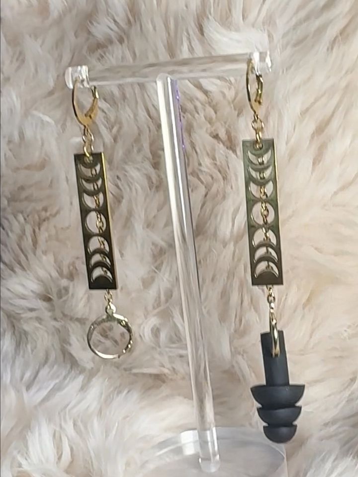18k Gold Plated Moon Phase Bass Busterz Earrings product image (1)