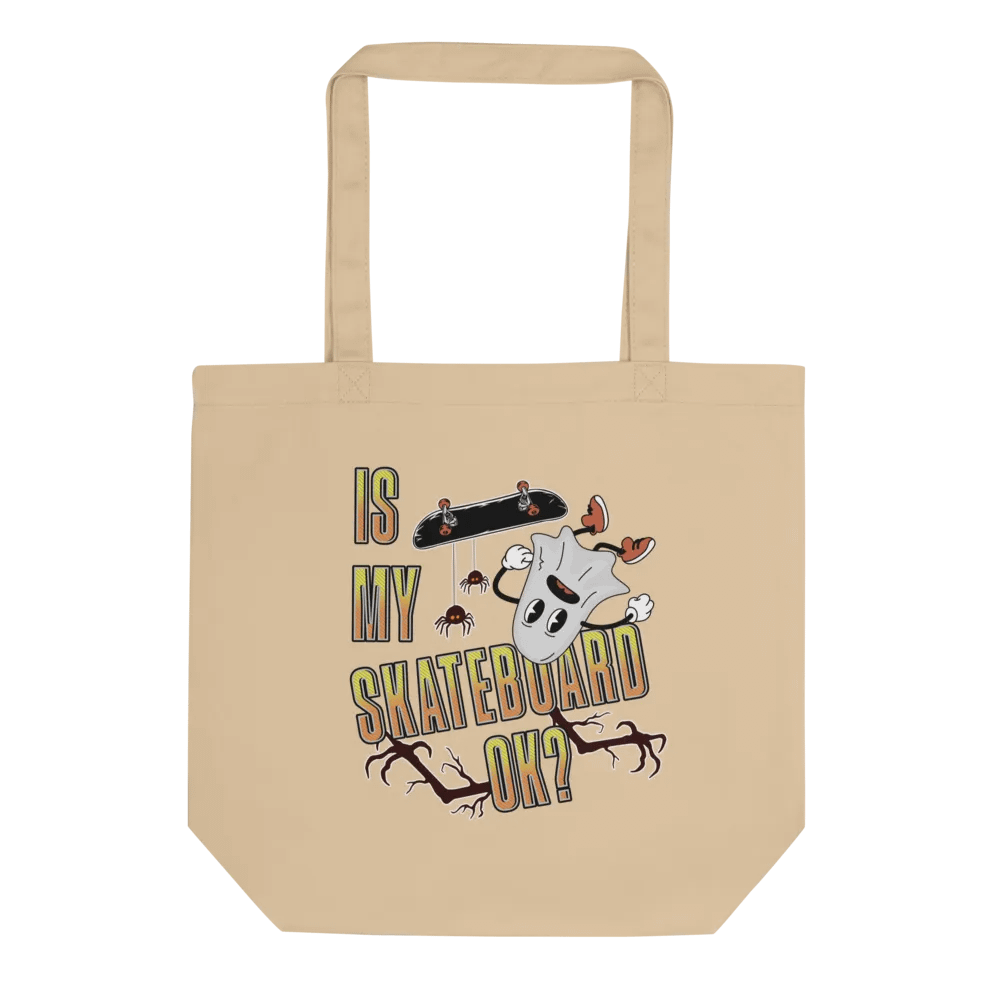 Is My Skateboard Ok? Ghost Ghostly Skateboarder Eco Tote product image (1)