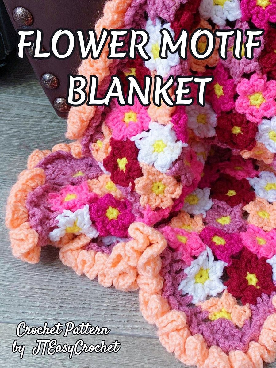 Floral Motif Blanket Crochet Pattern product image (9)