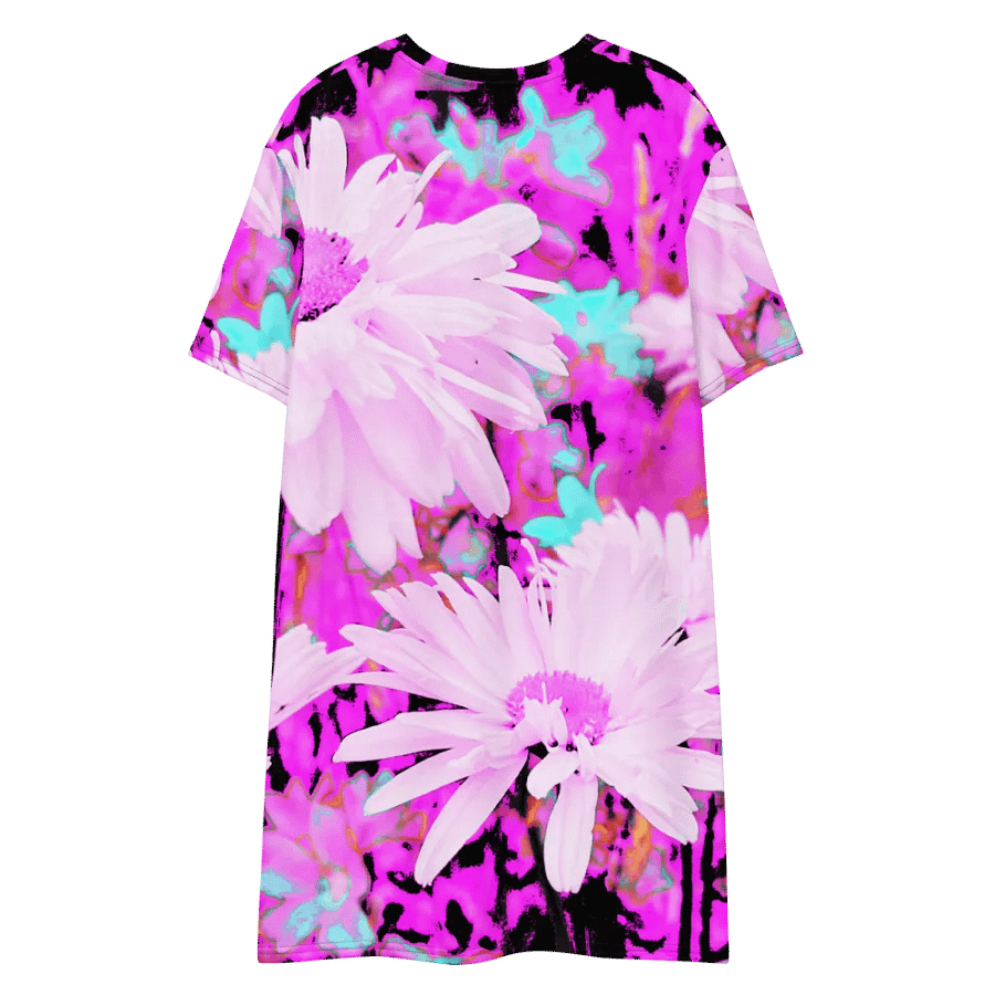 Abstract Cooler Daises Ladies T Shirt Dress product image (7)
