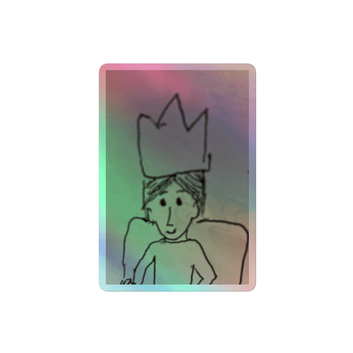 Royal Crown Kiss-Cut Holographic Sticker Sheet product image (2)