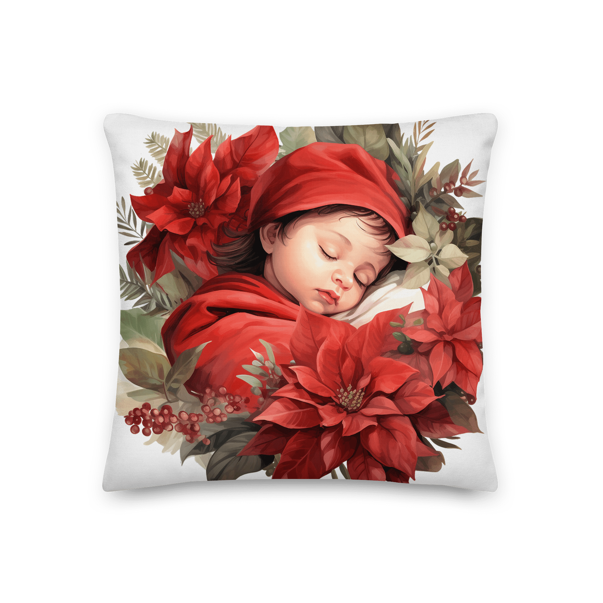 Baby Poinsettia Angel Cushion product image (1)