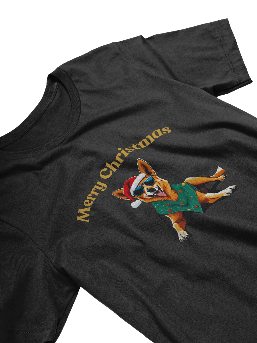 Festive Dingo Merry Christmas T-Shirt - Gold product image (3)