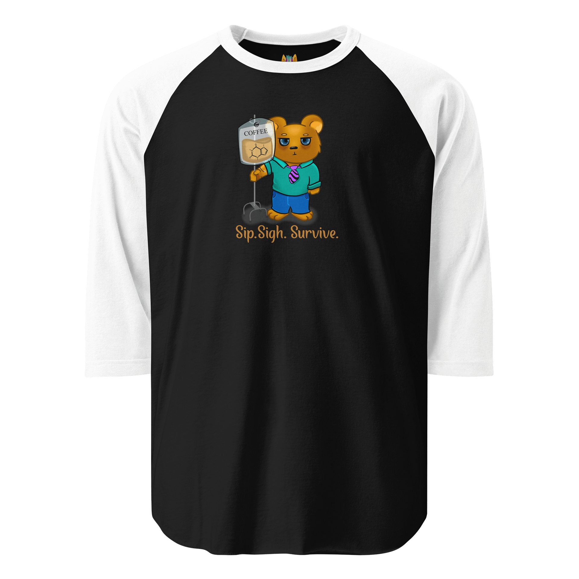 IV coffee - Raglan 1/4 length sleeve product image (1)