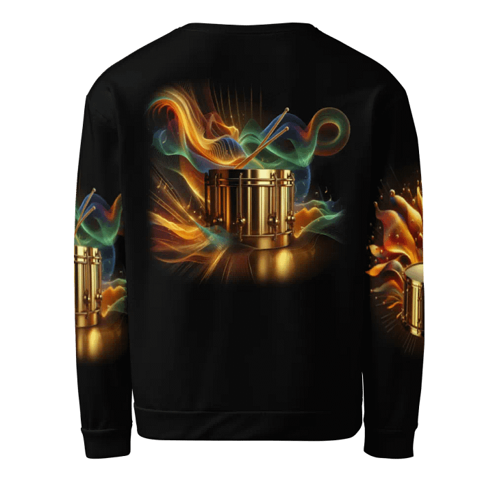 Golden Drum Musical Instrument - All-Over Unisex Sweatshirt #14 product image (2)