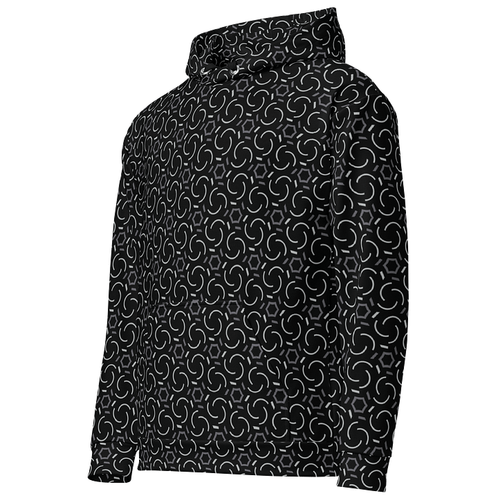 Smoke & Shadow Geometric Allover Print Hoodie for Men and Women product image (2)