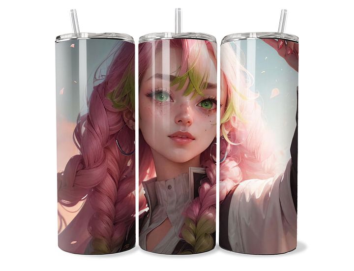 Mitsuri Kanroji 20 oz Stainless Steel Tumbler – Love Hashira Elegance product image (1)