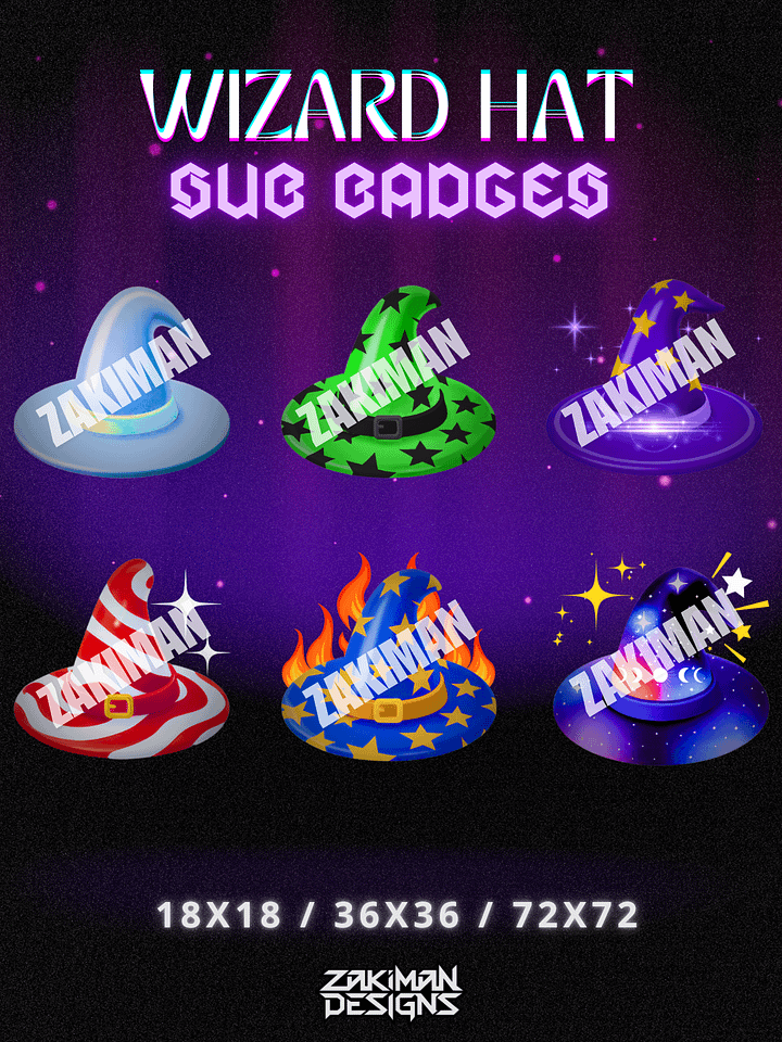 Wizard hat Sub badges product image (1)